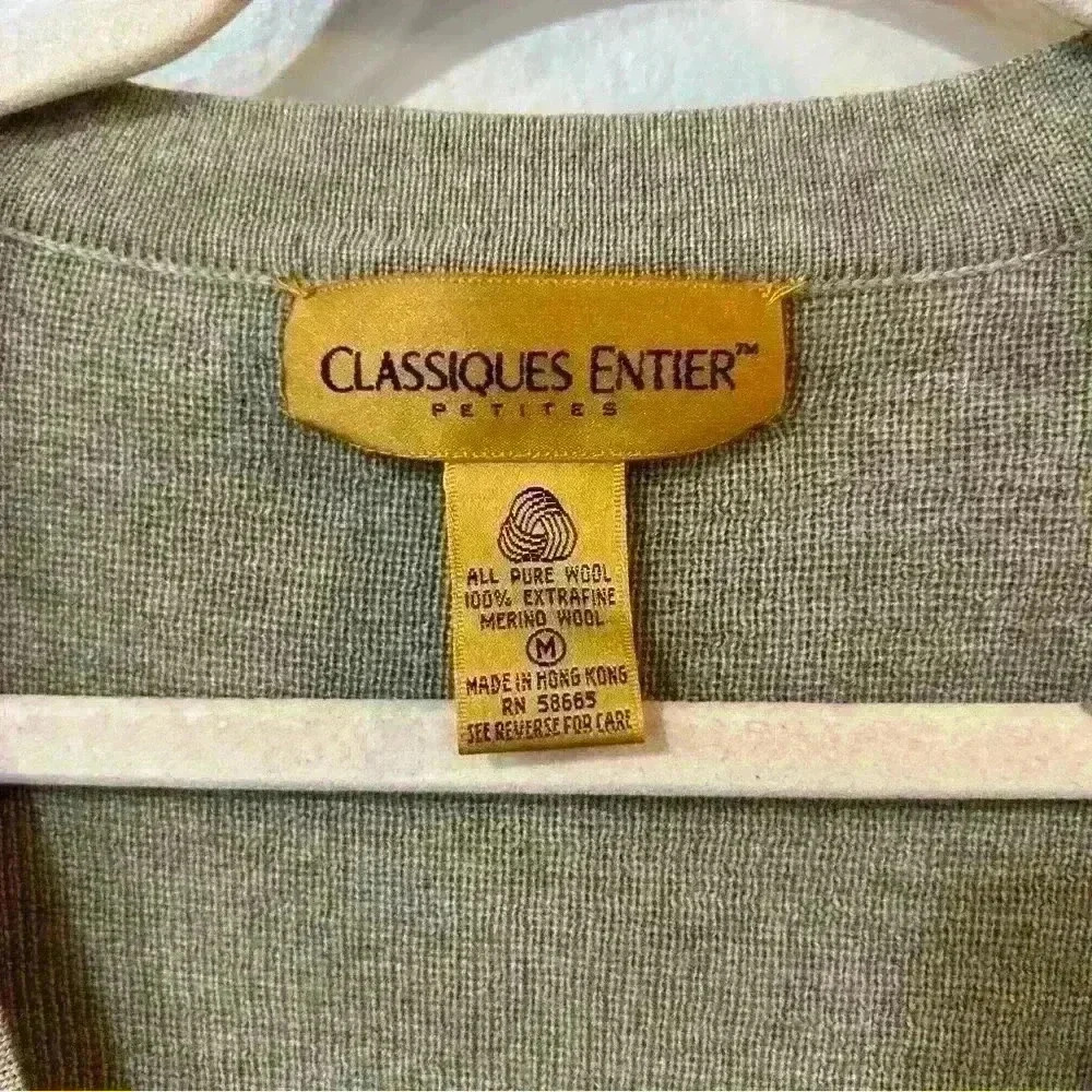 Classiques Entier 100% Pure Wool Button Down Ivor… - image 3